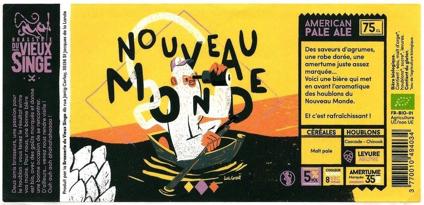 Nouveau Monde - Blonde 75cl - Brasserie Vieux-Singe